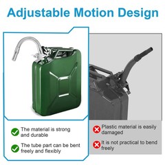 Stainless Steel Gas Can Spout w/ Nozzle 29.5cm Flexible for Jerry Can 5L 10L 20L