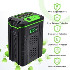 8.0AH Li-ion Battery for Greenworks 80V GBA80200/Pro 80 GBA80400 GBA80500 G80B4