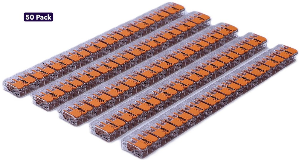 WAGO 221-413 Lever Nut Wire Connectors 50 Pack FAST SHIP Genuine 3 Conductor