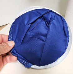 BLUE Hard Hat Sun Shade Visor Full Brim Mesh Neck HI VIS REFLECTIVE STRIPE