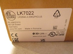 IFM EFECTOR LK7022 ELECTRONIC LEVEL SENSOR LK7022 **NEW**