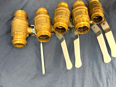 LOT {6} 1″ Ball Valves P X P; {4} 1″, {1} 3/4 {1} 1-1/4 Full Port Made in Italy