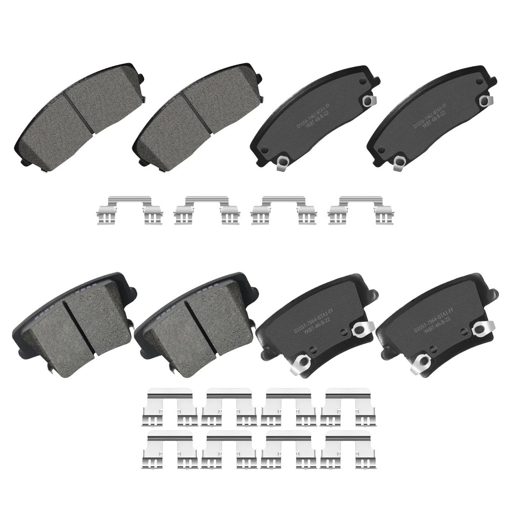 F&R Ceramic Brake Pads w/Hardware Dodge Charger 06-23 Challenger 09-22 300 05-18