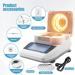 Digital Lab Moisture Halogen Heating Moisture Analyzer Meter Tester 0.001-120g