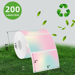 3X2 Inch Gradient Thermal Labels Colorful Direct Thermal Stickers Label Sel