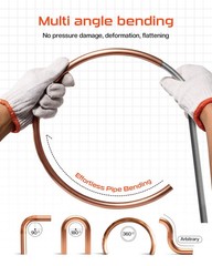 Copper Tube Bender 6 Sizes 1/4 5/16 3/8 1/2 5/8 3/4 Inch HVAC Plumbing