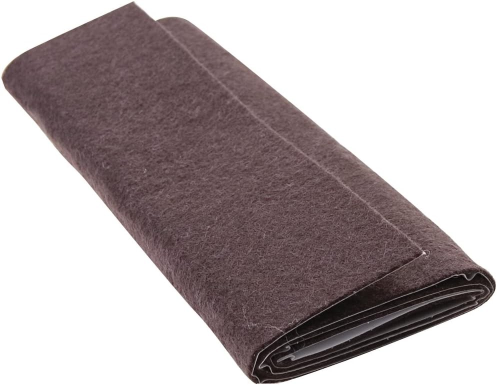 Self-Stick Furniture Felt Sheet for Hard Surfaces to Cut 6 x 18 Inch, Brown