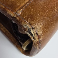 Franklin Covey Riverwood Leather PadFolio Distressed Warm Brown USA