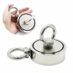 Double Sided Neodymium Fishing Magnet Kit 1000LB Pull Force Treasure Hunt Magnet