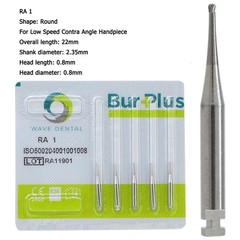 WAVE Dental Carbide Latch Burs Long Round Ball RA SURG Bur Contra Angle 22/26mm