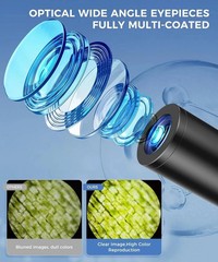 Compound Microscope – 100X-2000X High-Power Biological Microscope(White)