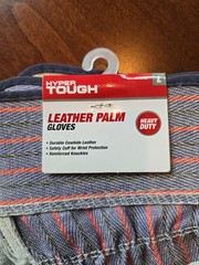 Hyper Tough Leather Palm Glove Heavy Duty Multi-Use Work Glove, Large – 1 Pair
