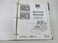Bobcat 863 BICS Skid Steer Loader Service Manual & Manual Revisions 6900771