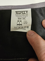 TCCFCCT Black Safety Vest for Men, Women High Visibility Reflective S2XL, New