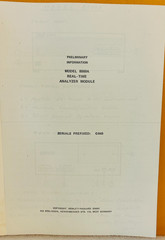 HP Model 8060A Real-Time Analyzer Module (G848) Preliminary Information Manual.
