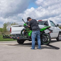 Black Widow Motorcycle Bike Carrier with Ramp for 2″ Hitch, 600 Pound Capacity