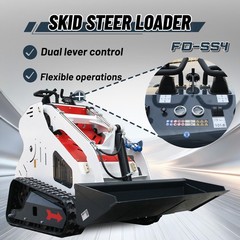 13.5HP Mini Track Skid Steer Loader, 2-Cylinder Gas Engine, USA Free Shipping