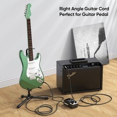 Guitar Cable 10 ft, Instrument Cord 22AWG, Gold-Plated 1/4 Inch Jack, for Ele…