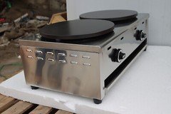 2000PA Natural Gas Commercial Crepe Maker 15.7in Nonstick Double Pancake Machine