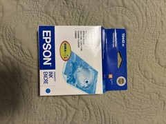 Genuine Epson Cyan Ink Cartridge T0442 t044220 OEM Sealed NIB Durabrite C64/C68