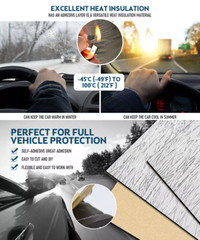 Easy to install Sound Insulation Mat Heat Shield 20”x12” Self-Adhesive