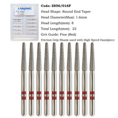 Multi-use Zirconia Adjustment Diamond Burs Egg Football Round End Taper 856 850