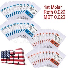 AZDENT Tubos bucales adheribles de ortodoncia dental 1er molar MBT Roth 022 018