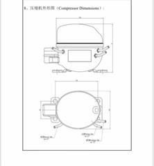 Replacement Refrigerator Fractional Compressor 60Hz 110V-120V 1/6 HP