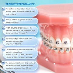 Dental Orthodontic Stainless Steel Rectangular Arch Wire Natural/Square/Ovoid