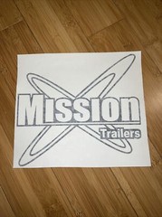 Mission Trailers Decal Black 10” Replacement Stickers Enclosed Aluminum
