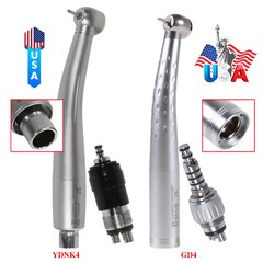YABANGBANG Dental High Speed Handpiece + 4 Hole Quick Coupler 360° Swivel