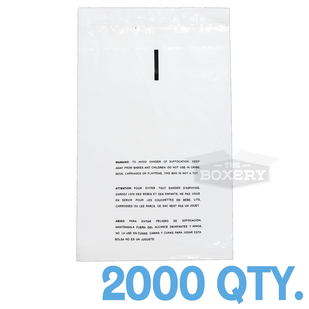 2000 8×10 Self Seal Suffocation Warning Clear Poly Bags 1.5 mil Free Shipping
