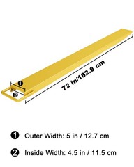 72″Fork Extensions, 4.5” Width Pallet Fork, 1 Pair Heavy Duty Steel, Yellow