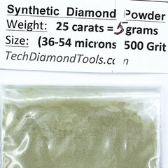 TechDiamondTools Diamond Powder 500 Grit 36-54 Microns, 25 cts = 5 Grams
