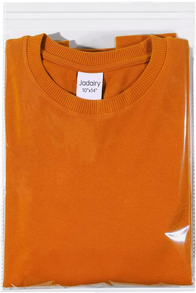 Clear Resealable Bags for Packaging Shirt, 10X14 In, 100 Pcs