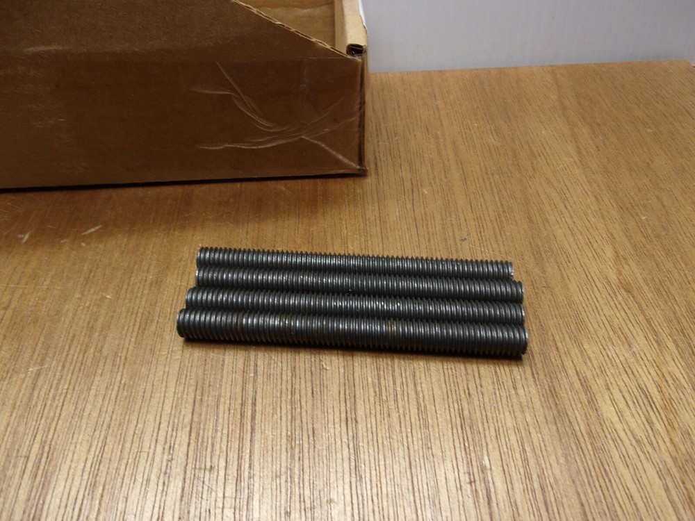(Qty.4) 3/8-16 X 4″ All Thread Fully Threaded Rod Studs Plain Carbon Steel USA