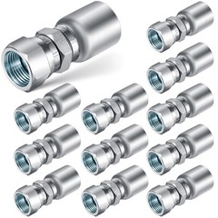 Blulu 12 Pcs 3/8″ Hose x 3/8″ Jic 37° Hydraulic Hose Fittings Female Coupling En