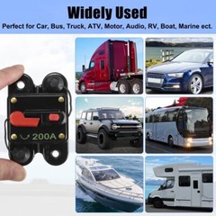 200 Amp Waterproof Circuit Breaker Auto/Marine/Solar 12-48V DC Manual Reset