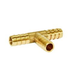 Brass 1/4″ Barb Tee Fittings T-Shaped 3 Ways Union 1/4″ Hose Pipe Fitting for…