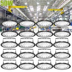 20 Pack 50W Watt LED UFO High-Bay Warehouse Light GYM Industrial Shop Area Lamp