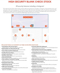 Blank Check Paper, Premium High-Security with Hologram & 22 Security Features