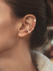 14K Gold Plated Ear Cuff Earrings for Women, Dainty Ear Cuffs Clip on Earring…