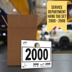 1000 Car Dealer Service Hang Tags Mechanic Repair Shop 3 Piece System – White