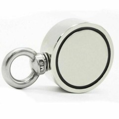 500LBS Double Sided Pulling Force Round Super Strong Neodymium Fishing Magnet