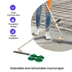 Concrete Trowel with Long Hand Domestic Cement Surface Smoothing Tool 50*9cm
