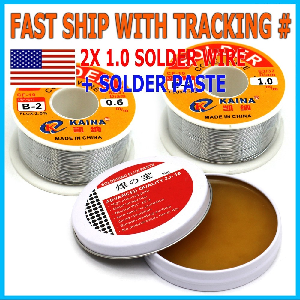3X Quality Metal Cased Rosin Soldering Flux Paste Solder Wire Welding Grease 100