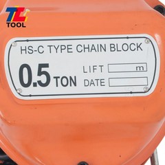 0.5Ton /1100Lbs Capacity Chain Hoist 10FT Manual Hand Lift Chain Block Hoist