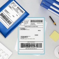 500-2000 4″x6″ Fanfold Direct Thermal Shipping Labels for Zebra & Rollo Printers