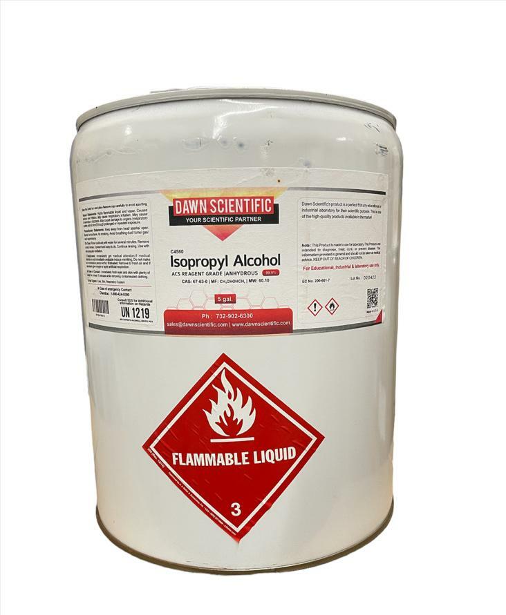 Isopropyl Alcohol 99% ACS grade 5 gal