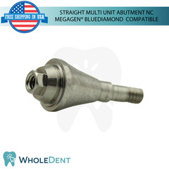 10x Straight Multi Unit Prosthetic Ø4.8mm NC Megagen® BlueDiamond Compatible